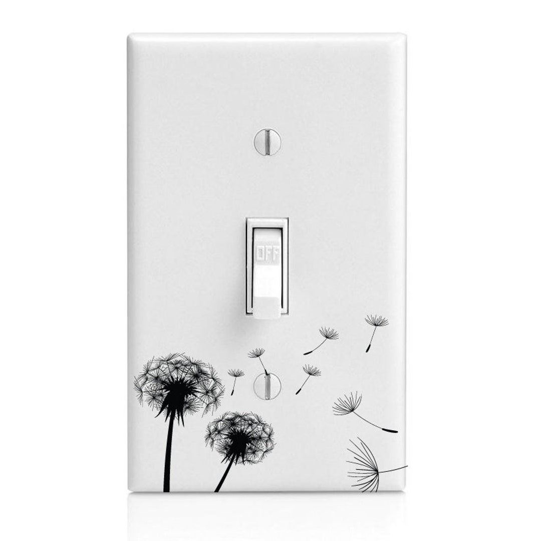 Dandelion Blowing in the Wind Light Switch Cover, Night Light,
