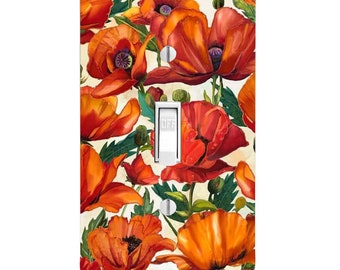 Packed Poppies, Poppy Light Switch Cover, Night Light, Cabinet Knob