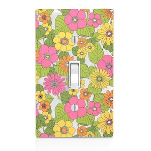 Groovy Wallpaper Light Switch Cover, Night Light, Cabinet Knob