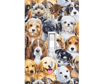 Lots of Dogs, Puppy Light Switch Cover, Night Light, Cabinet Knob