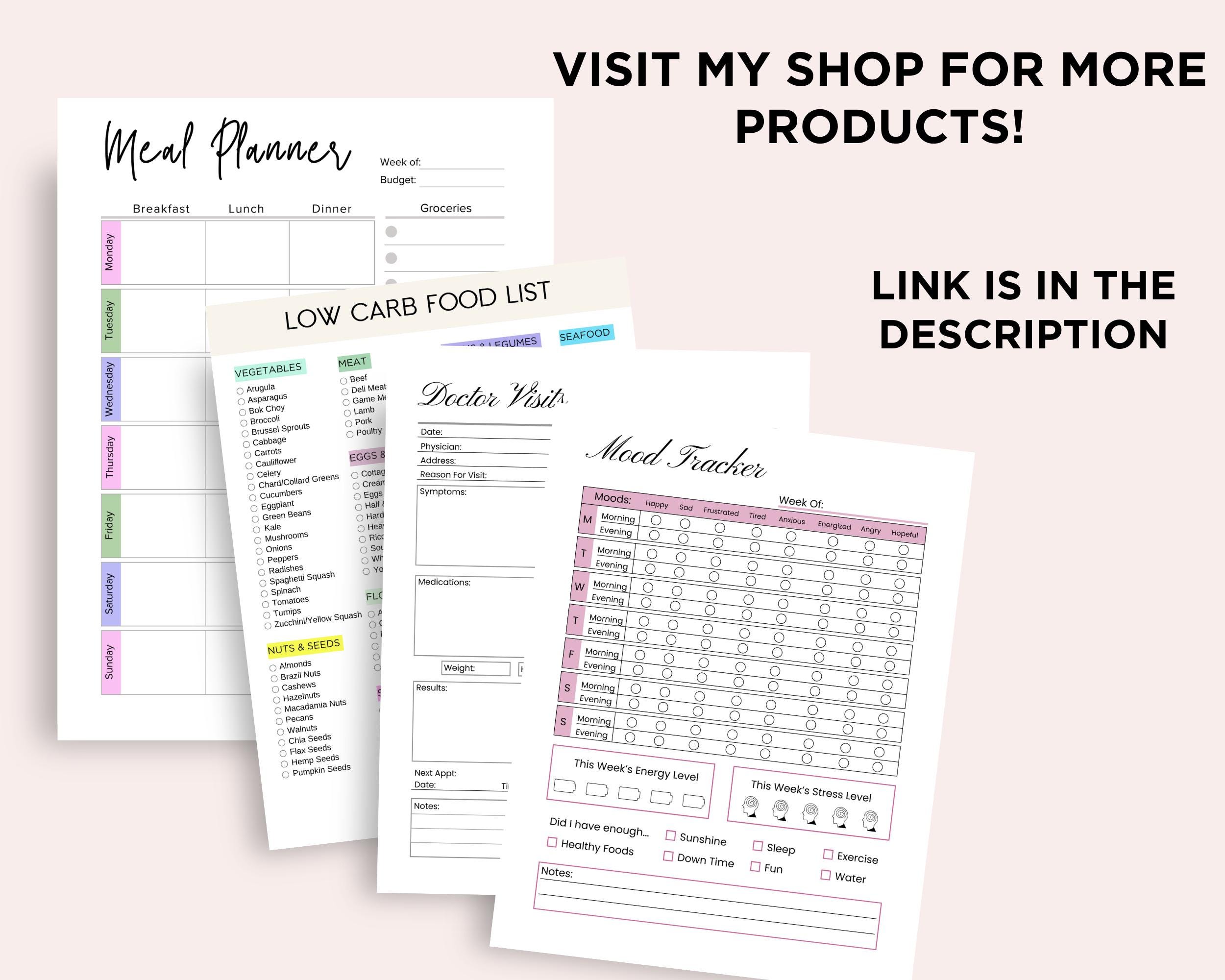 Period Tracker Printable, Period Checklist, Monthly Cycle, Menstrual ...