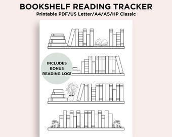 Scheda di lettura stampabile, Scheda di lettura per la libreria, Pagina di diario, Registro della libreria, Pianificatore di lettura, Sfida di lettura, Libri da leggere