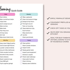 Editable Cleaning Schedule, Printable Cleaning Chart, Daily Weekly ...
