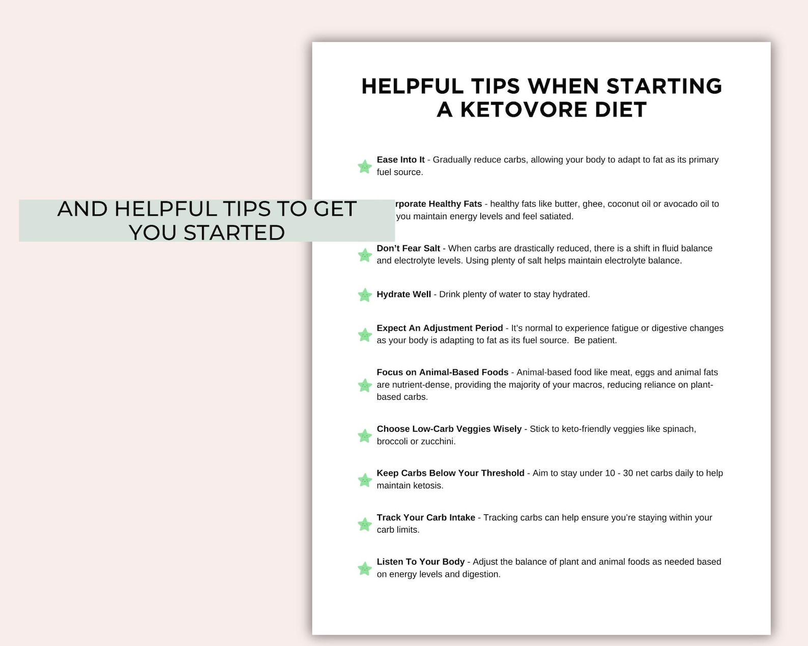Ketovore Diet Food List Printable - Ketovore Meal Plan - Keto Grocery ...