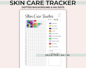 Skincare Tracker - Printable Journal Page - Skincare Routine - Daily Beauty Planner - US Letter/A4/A5 Sizes