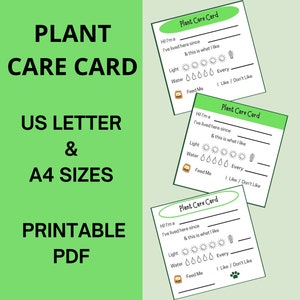 Tarjetas de cuidado de plantas, Guía de cuidado de plantas, Etiquetas de cuidado de plantas, Etiqueta de planta imprimible, Regalo de cuidador de plantas, Planificador de plantas, Etiqueta de plantas, Instrucciones de plantas