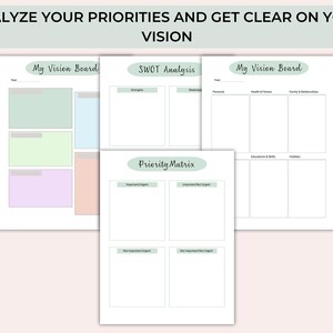 Editable Goal Planner Bundle - Printable SMART Goal Setting - Daily ...