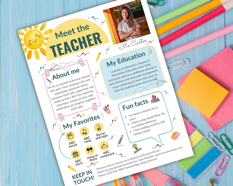Meet the Teacher Template, Editable Meet the Teacher Letter, All About ...