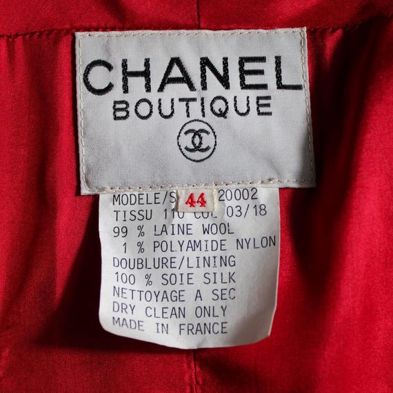 Vintage Chanel Boutique Tweed Skirt Suit, Red Jacket Set, 1990s - Etsy