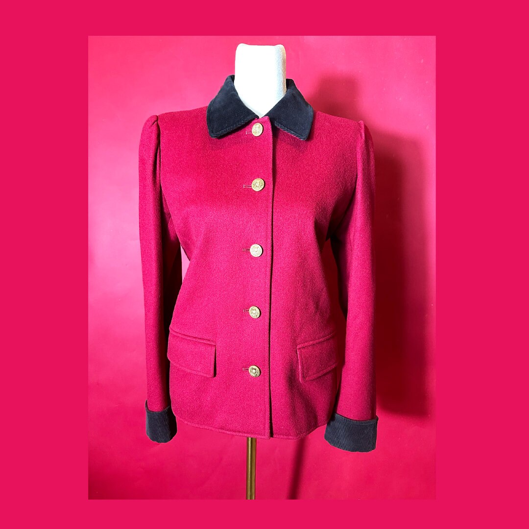 Vintage 1980s / Yves Saint Laurent Rive Gauche / YSL Jacket / Wool