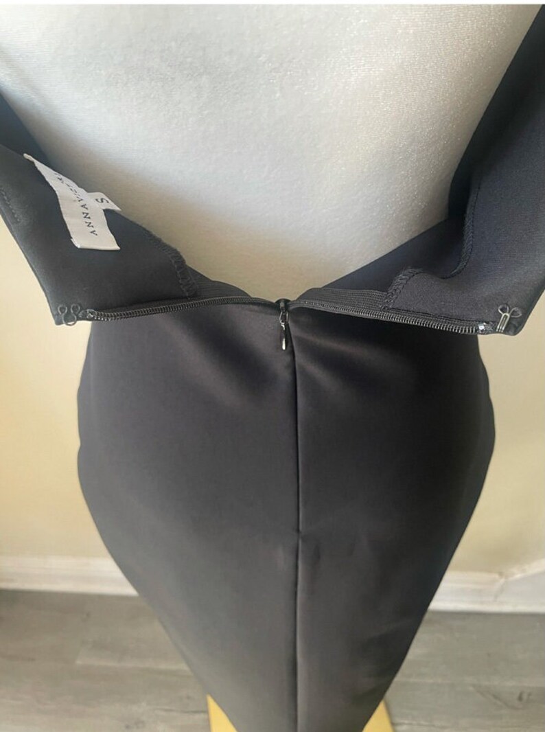 Women's Bodycon Midi Dress - Split Sleeve Pearl Detail