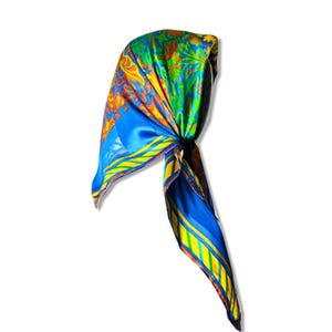 Vintage Lanvin Silk Scarf / Silk Head Wrap / Designer Scarf / Lanvin Scarf / Head Silk Scarf / Designer Silk Scarves