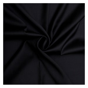 Premium Luxury Quality Classic Black Suiting Material. Unstitched Terry Rayon Fabrics.