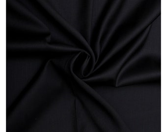 Premium Luxury Quality Classic Black Suiting Material. Unstitched Terry Rayon Fabrics.