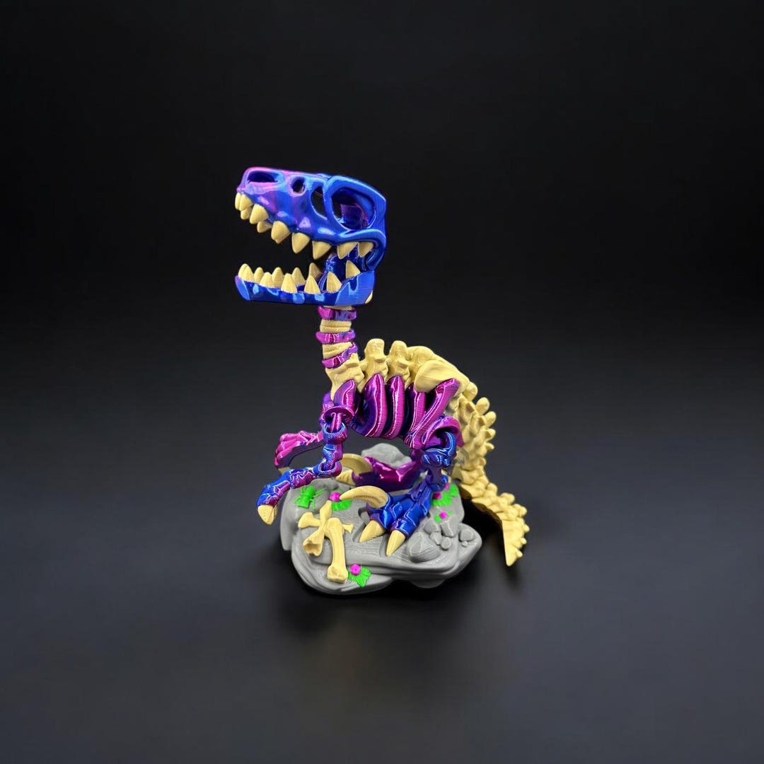 3D Printed Articulated Raptor Model, Dinosaur Collectible - Etsy