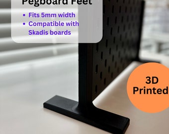 Patas de tablero perforado impresas en 3D, soporte de tablero perforado compatible con Skadis
