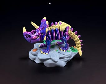 Modelo de dinosaurio Triceratops articulado impreso en 3D, 8 pulgadas