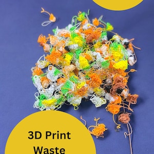 3D print waste, PLA filament, 3D printer poop, 3D print poop, 3D prints