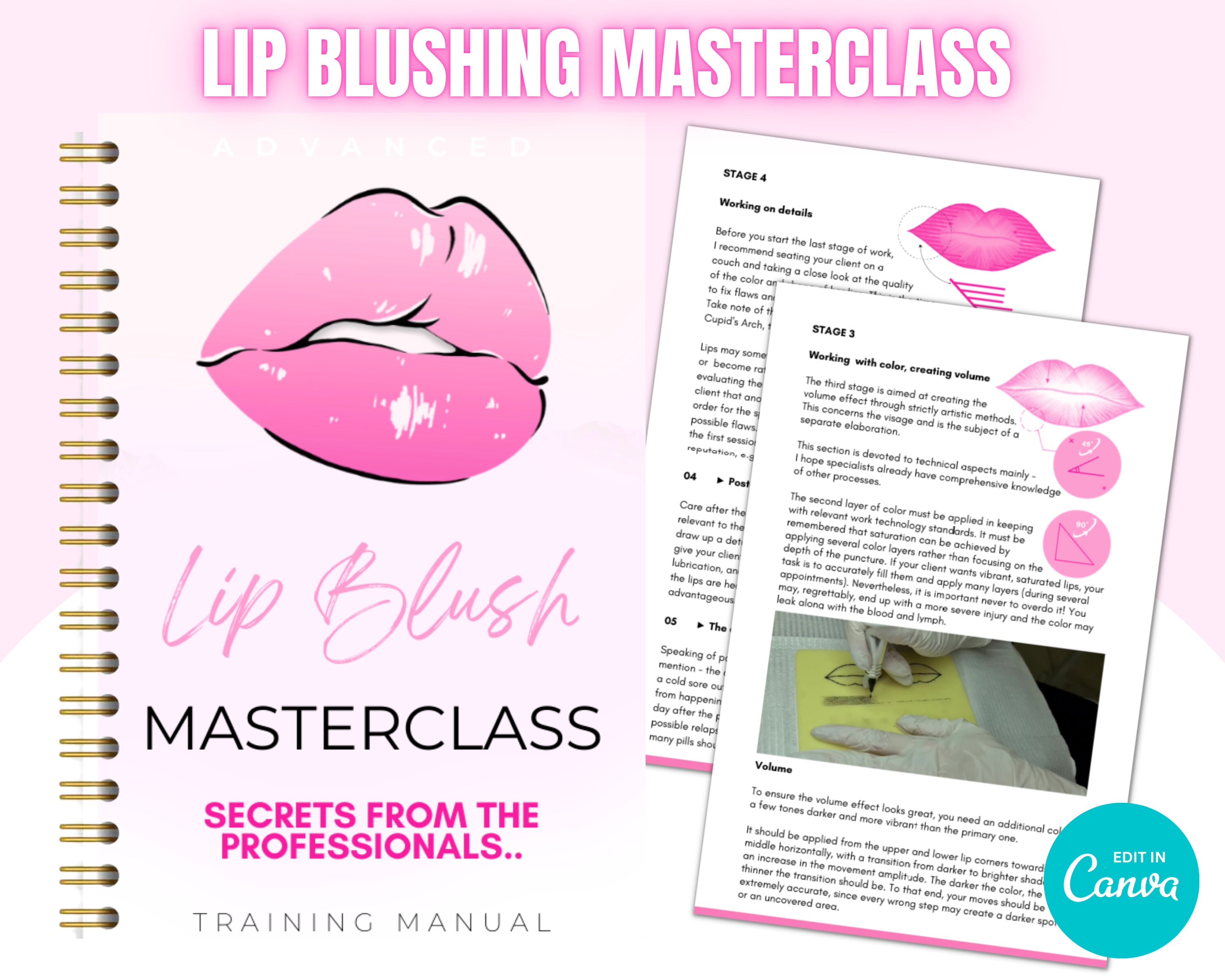Lip Blush Manual, Consent Forms, Pink, Permanent Makeup, Waiver, Lip ...