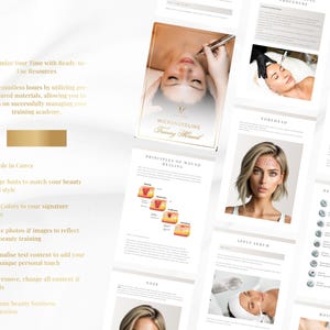 Microneedling Training Manual: Editable  Beauty Course Canva Template (Instant Download)