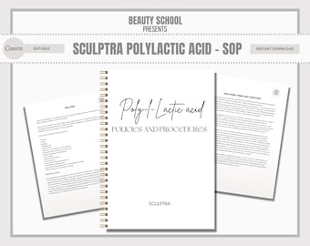 Poly L Lactic Acid, Policies & Procedures, Sculptra, Policy Documents, Procedure Forms, Aesthetics Clinic, Injector Files, Edit in Canva
