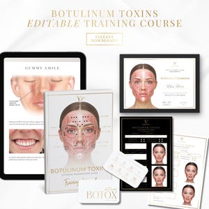 Editierbarer Botulinum Toxin Trainingskurs: Botox-Anleitung, Zertifikat, Unterlagen (Digitaler Download)