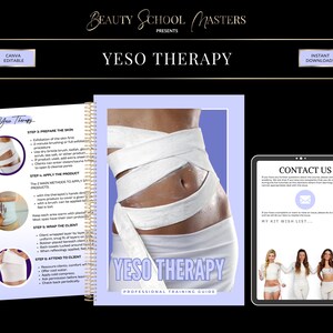 Yesotherapy Training Manual, Body Wraps, Consent Forms, Flyers (PDF eBook, Canva)