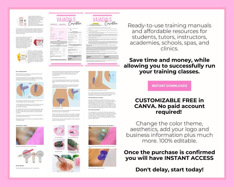 Vajacials, Vajacials Training Manual Including Brazilian Wax, Vajacial