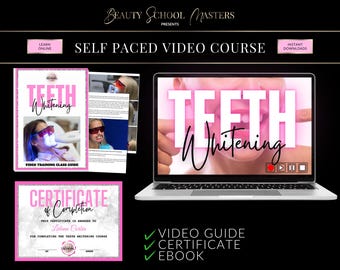 Teeth Whitening Online Course, Training Manual & Certificate