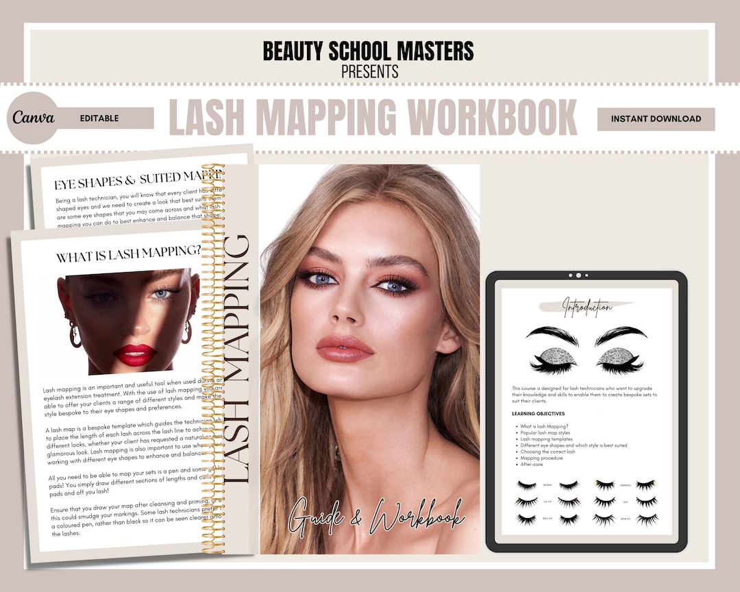 Lash Maps, Lash Mapping Editable Forms, Eyelash Extensions Practice