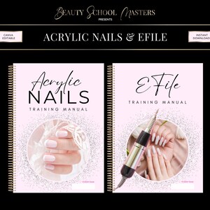 Acrylic Nails & EFile Training Manual, Editable Workbook (PDF eBook)