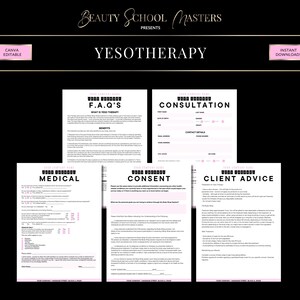 Yesotherapy Training Course, Editable Canva Manual (PDF eBook)