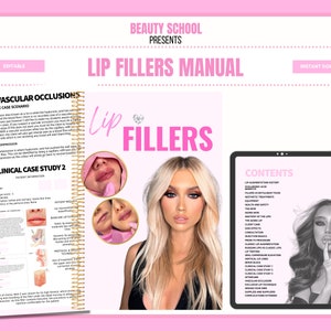 Lip Fillers Manual, Lip Injections Training Manual, Lip Augmentation, Training Course, Hyaluronic Acid Injection Techniques, Edit in Canva