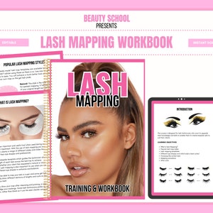 Lash Mapping Workbook, Lash Mapping Forms, Eyelash Extensions Practice, Student Lash Artist, Lash Technician, Eyelash Mapping, Editable, PDF