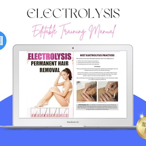Electrolysis Training Manual, Thermolysis, Permanent Hair Removal, Editable Training Guide, PDF Ebook, Instant Download, Microsoft Word