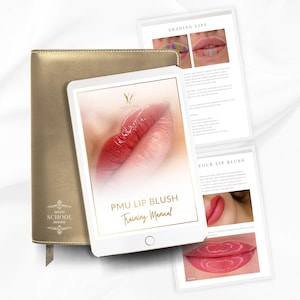 PMU Lip Blush Training Manual | Editable Canva Course Guide (PDF)
