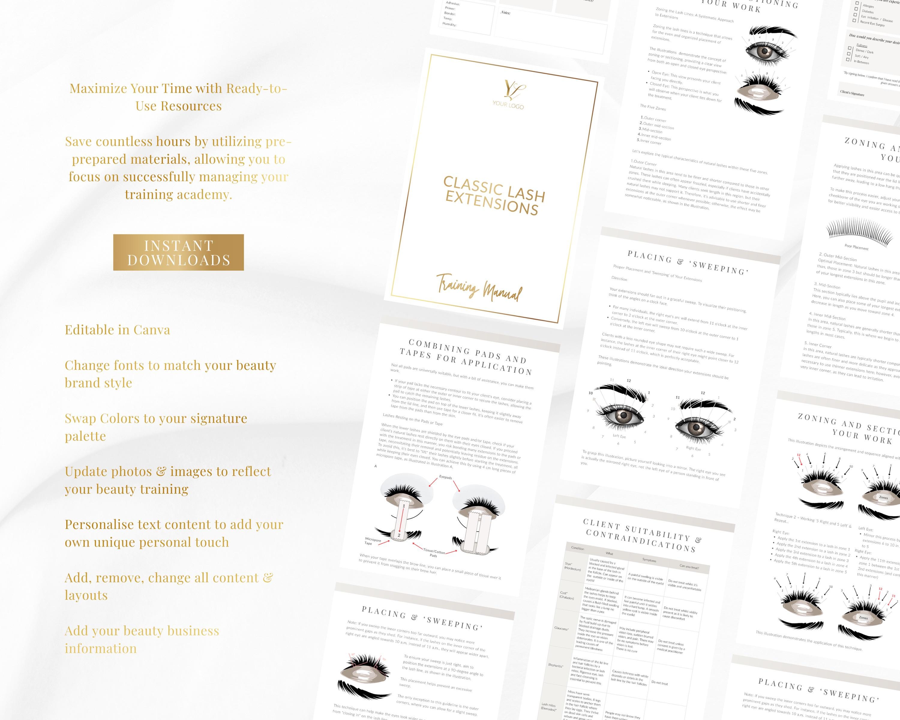 Classic Eyelash Extensions Training Manual for Lash Educators ...
