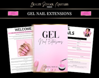 Gel Nail Extensions Training Manual, Editable Canva Guide (PDF)