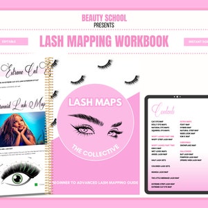 Lash Mapping for Lash Techs, Lash Maps, Eyelash Extensions Lash Mapping Guide, Lash Maps PDF Ebook, Printable, Exclusive Lash Mapping Manual