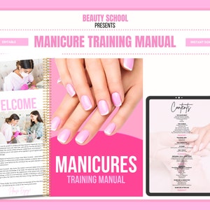 Manicures, Manicure Manual, Manicure Training Manual, Manicuring Nails, Training Guide, Manicurist Course, Nail Technician, Edit in Canva