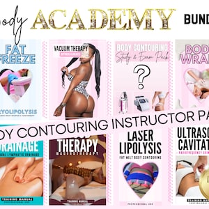 Body Contouring Instructor Training Manuals, Body Contouring Classes, Editable Training Guides, Online Body Contouring, Edit in Canva
