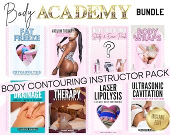 Body Contouring Instructor Training Manuals, Editable Guides (Canva)