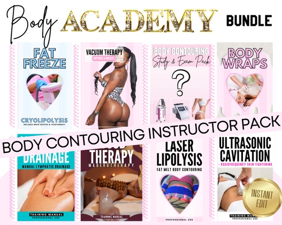 Body Contouring Instructor Training Manuals, Editable Guides (Canva)