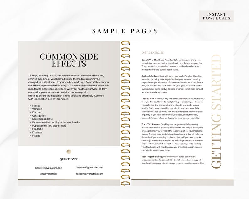 Editable GLP-1 Client Packet, Weight Loss Dosage Guide (canva Template ...