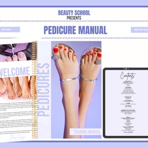 Pedicures Manual, Pedicure Training Manual, Pedicuring Nails, Training Guide, Pedicurist Certificate Course, Nail Technician, Edit in Canva