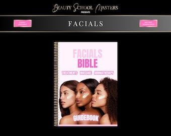 Facials Training Manual, Esthetician Course, Editable Canva Ebook (PDF Download)