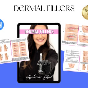 Dermal Fillers Training Manual Guide, Facial Fillers Editable Training Manual, Academy, Student Aesthetics Courses Online, Microsoft Word