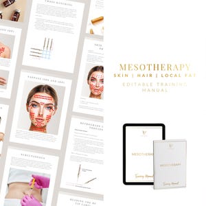 Mesotherapy Editable Training Manual | Hair, Skin, Fat Dissolve | Canva Template | Instant Download