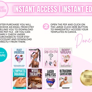 Body Contouring Instructor Training Manuals, Body Contouring Classes, Editable Training Guides, Online Body Contouring, Edit in Canva