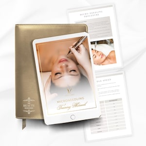 Microneedling Training Manual: Editable  Beauty Course Canva Template (Instant Download)
